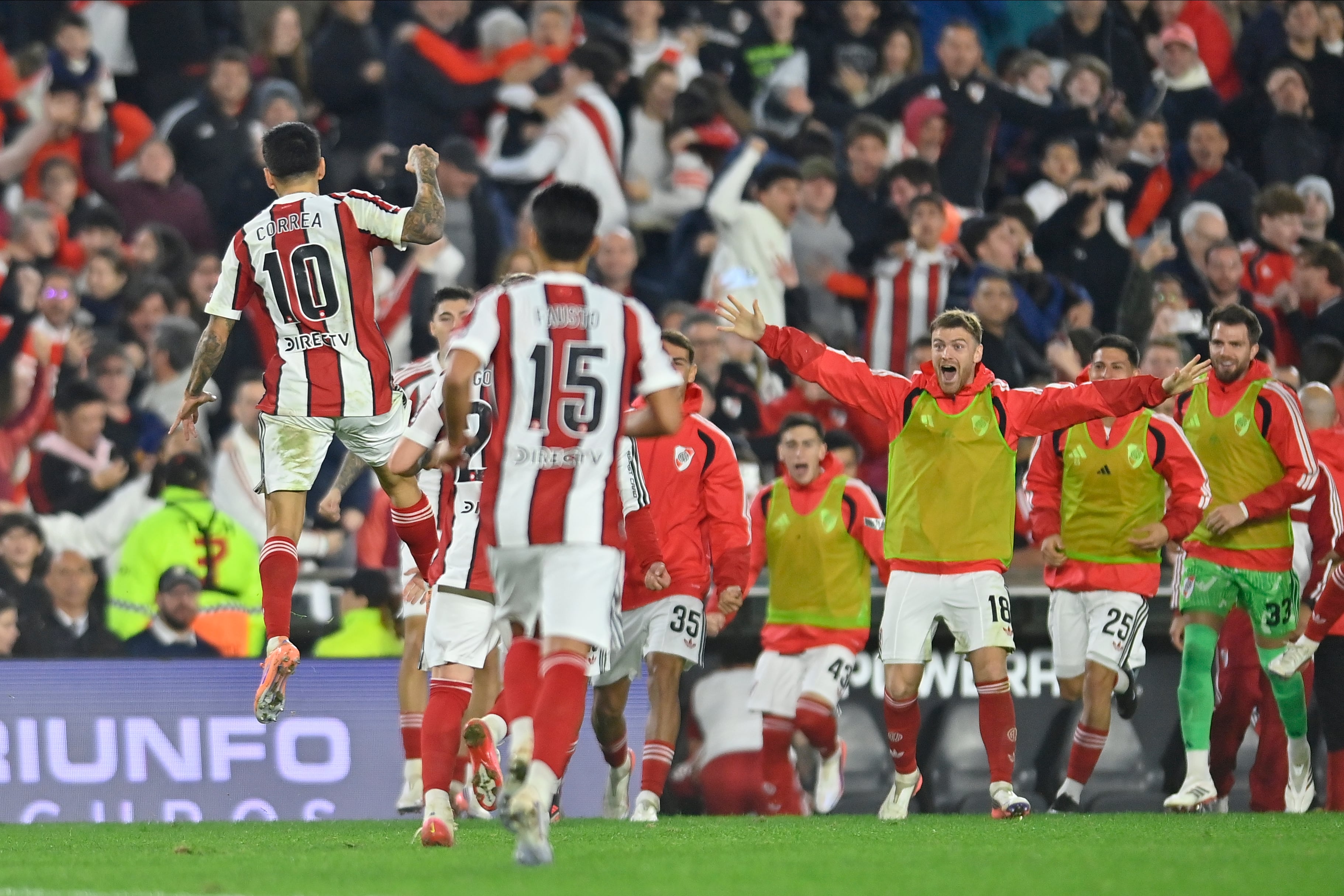 El festejo de Ángel Correa (X:@RiverPlate)