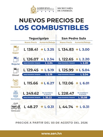 El Gobierno mantiene un apoyo económico temporal para algunos combustibles. (FOTO: Secretaría de Energía)