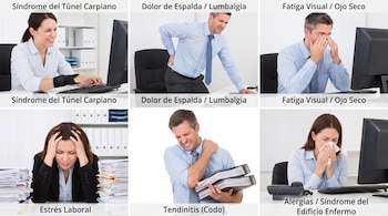 El Observatorio de Seguridad y Salud en el Trabajo del CCS señaló que las enfermedades laborales también abarcan salud mental, y la OMS vincula la depresión y la ansiedad con la pérdida de 12 mil millones de días de trabajo al año - crédito VisualesIA/Imagen Ilustrativa Infobae