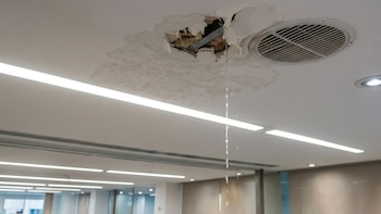 Inundación en el senado. Crédito: captura mejorada con inteligencia artificial.