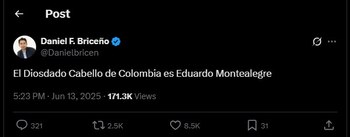 Daniel Briceño arremetió en contra