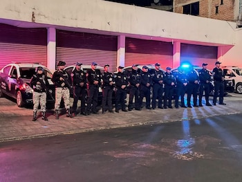Policías auxiliares del sector 73, Excalibur. Crédito: Facebook - Sector 73 “Excalibur” de la Policía Auxiliar de la Ciudad de México