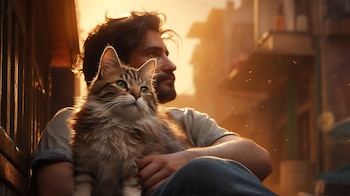 Los gatos ayudan a salir