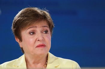 La directora del FMI advirtió que los aranceles de Trump representan una amenaza para la economía mundial (REUTERS)
