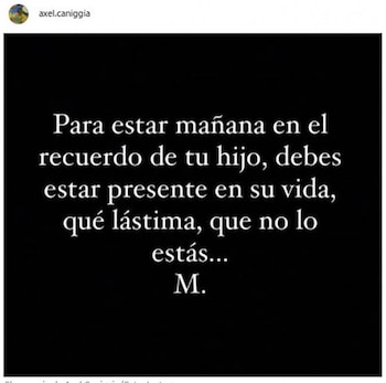 El texto que publicó Axel