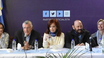 Cristina Kirchner junto al presidente