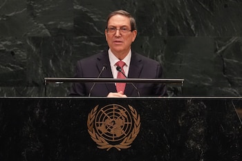 El ministro de Relaciones Exteriores de Cuba, Bruno Eduardo Rodríguez Parrilla (AP Foto/Heather Khalifa/Archivo)