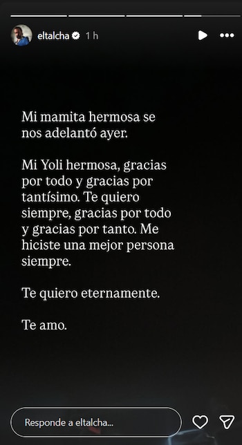 Cha compartió un emotivo mensaje