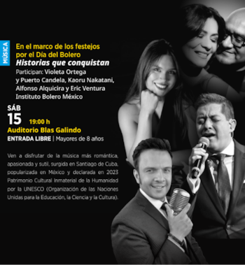 El Cenart se suma a las celebraciones del Día del Bolero con un concierto gratuito. (Imagen Ilustrativa Gobierno de México)