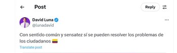 David Luna comentó que algún
