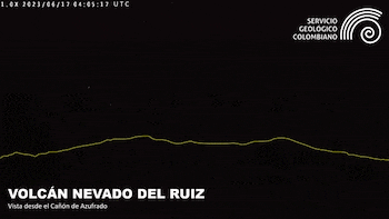 Nevado del Ruiz: precaución por llamarada en el volcán y aumento de sismos