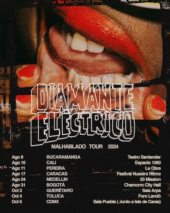 Diamante Eléctrico anunció las primeras fechas del 'Malhablado Tour' con las que pasará por cinco ciudades de Colombia - crédito @diamanteelectrico/Instagram