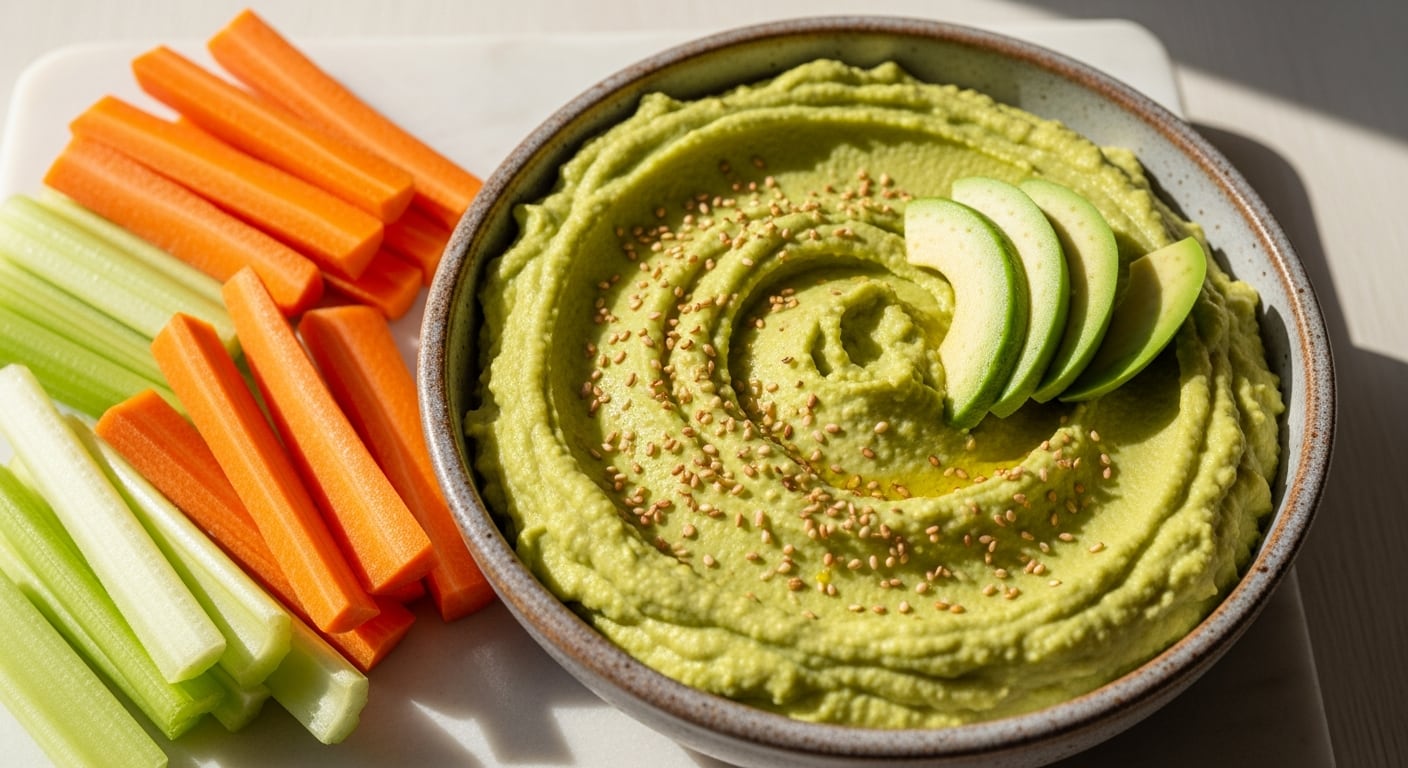 El hummus de palta suma frescura y una textura aún más suave, integrando los beneficios del aguacate a la receta tradicional para un dip nutritivo y diferente (Imagen Ilustrativa Infobae)