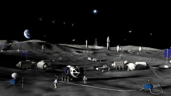 Cohetes, módulos y drones: todos los detalles de la base lunar que presentó la NASA