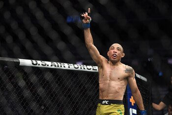 José Aldo es leyenda de la UFC. Crédito: Stephen R. Sylvanie-USA TODAY Sports