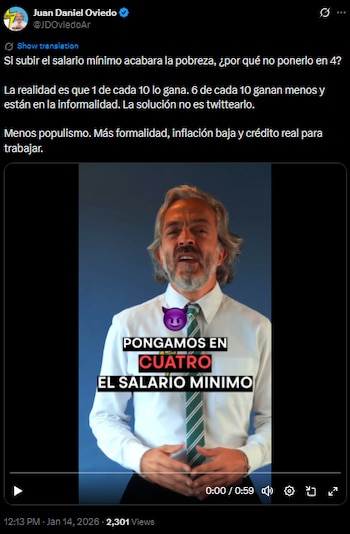 Juan Daniel Oviedo cuestionó la