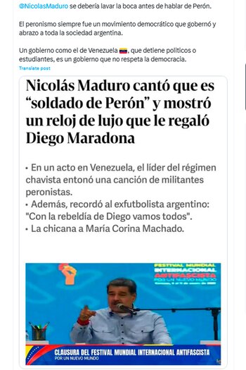 El posteo de Guillermo Michel