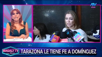 Magaly Medina responde a Karla Tarazona tras defender a Cristian Domínguez: "Es bien difícil que cambie". Captura: Magaly TV La Firme.