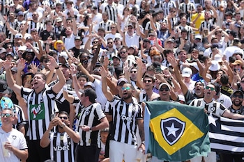 Los hinchas de Botafogo alientan