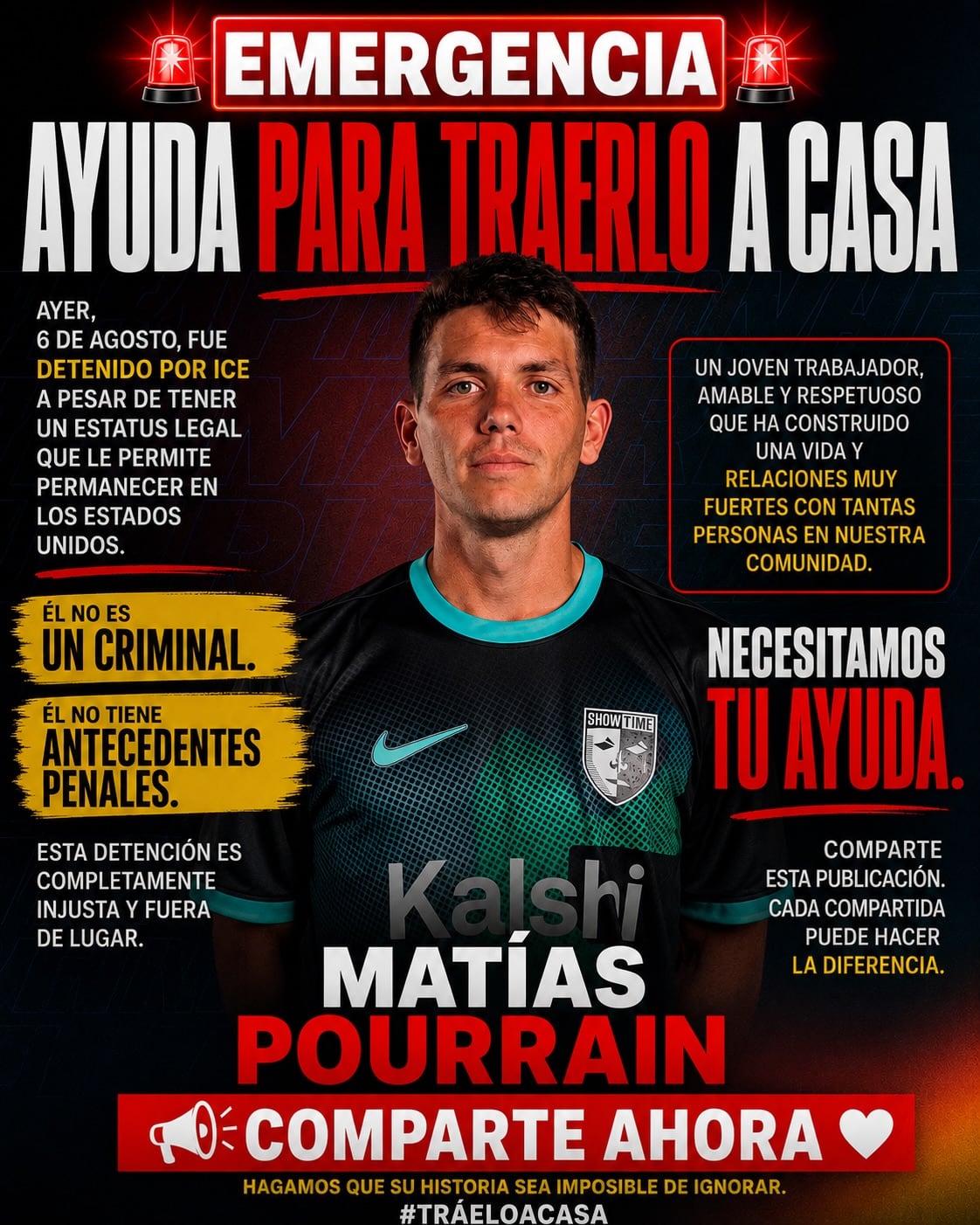 El pedido del club de Matías Pourrain, futbolista argentino que fue detenido en Miami