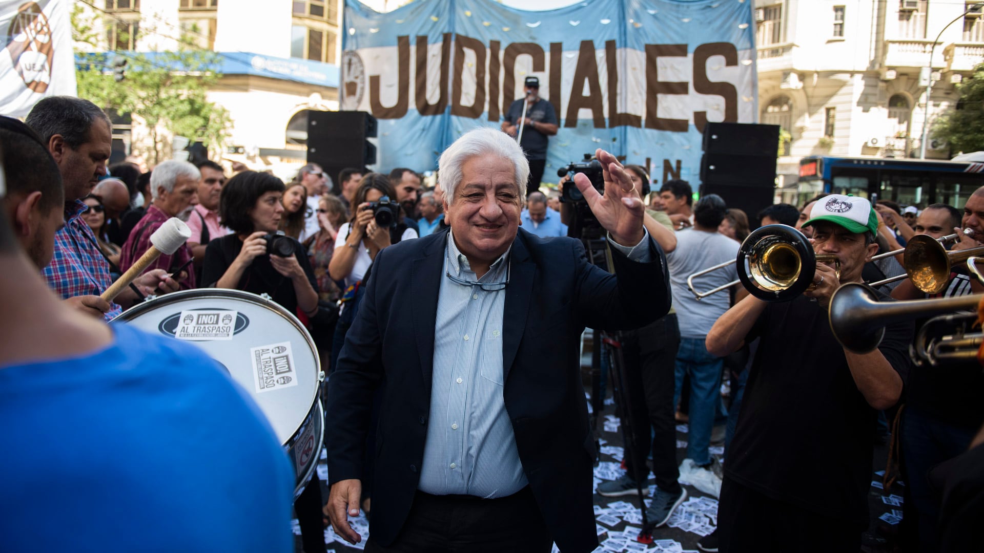 Julio Piumato, líder del gremio de judiciales, logró que la Justicia frenara el traspaso del fuero laboral (Foto: Adrián Escandar)