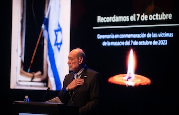 acto 7 de octubre embajada de Israel