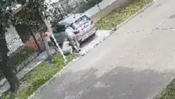 El momento del robo del