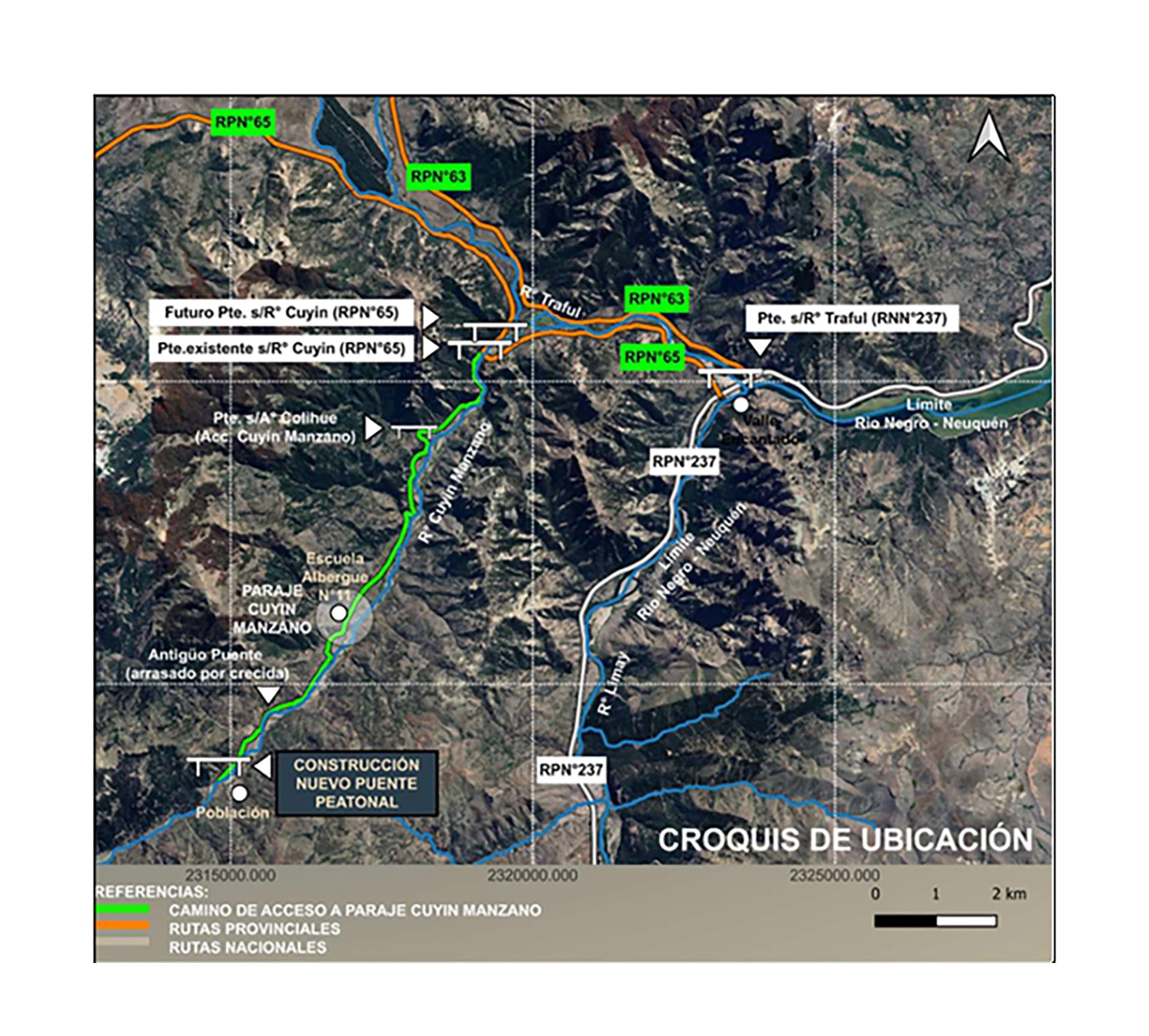 Mapa de ubicación del puente