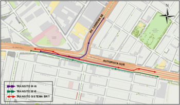 La Secretaría Distrital de Movilidad autorizó el cierre de los carriles BRT y la apertura parcial y provisional del puente de Venecia para facilitar la obra y la seguridad vial - crédito IDU/Secretaría de Movilidad
