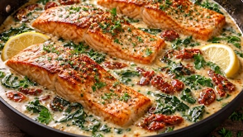 Salmón a la toscana, el