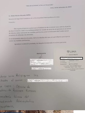 Denuncia de sereno contra administración