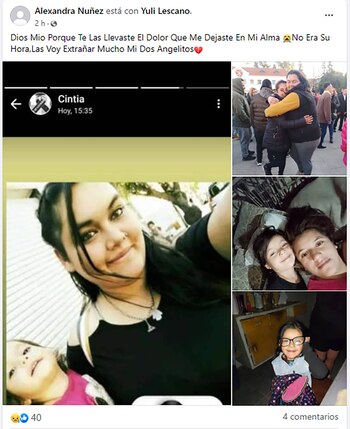 Posteo de la mamá de