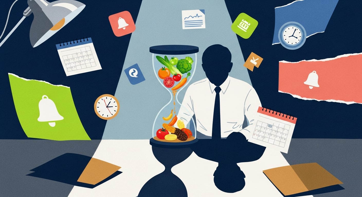 El entorno laboral con largas horas de oficina, turnos rotativos y pausas escasas condiciona los hábitos alimentarios y favorece elecciones poco saludables (Imagen Ilustrativa Infobae)
