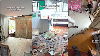 En San José del Palmar, la mayoría de viviendas presenta grietas y daños en la infraestructura - crédito rossylemos / TikTok