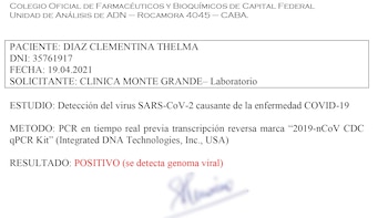CLEMENTINA TST COVID