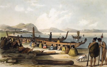 Restos de una antigua canoa