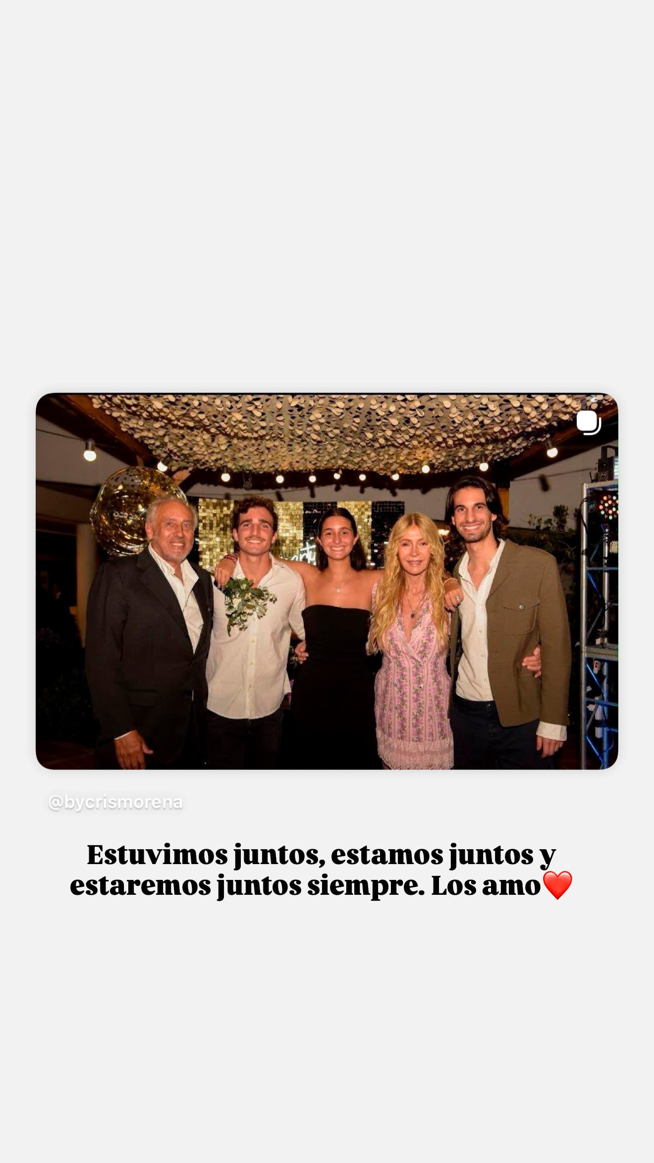 El posteo de Cris Morena