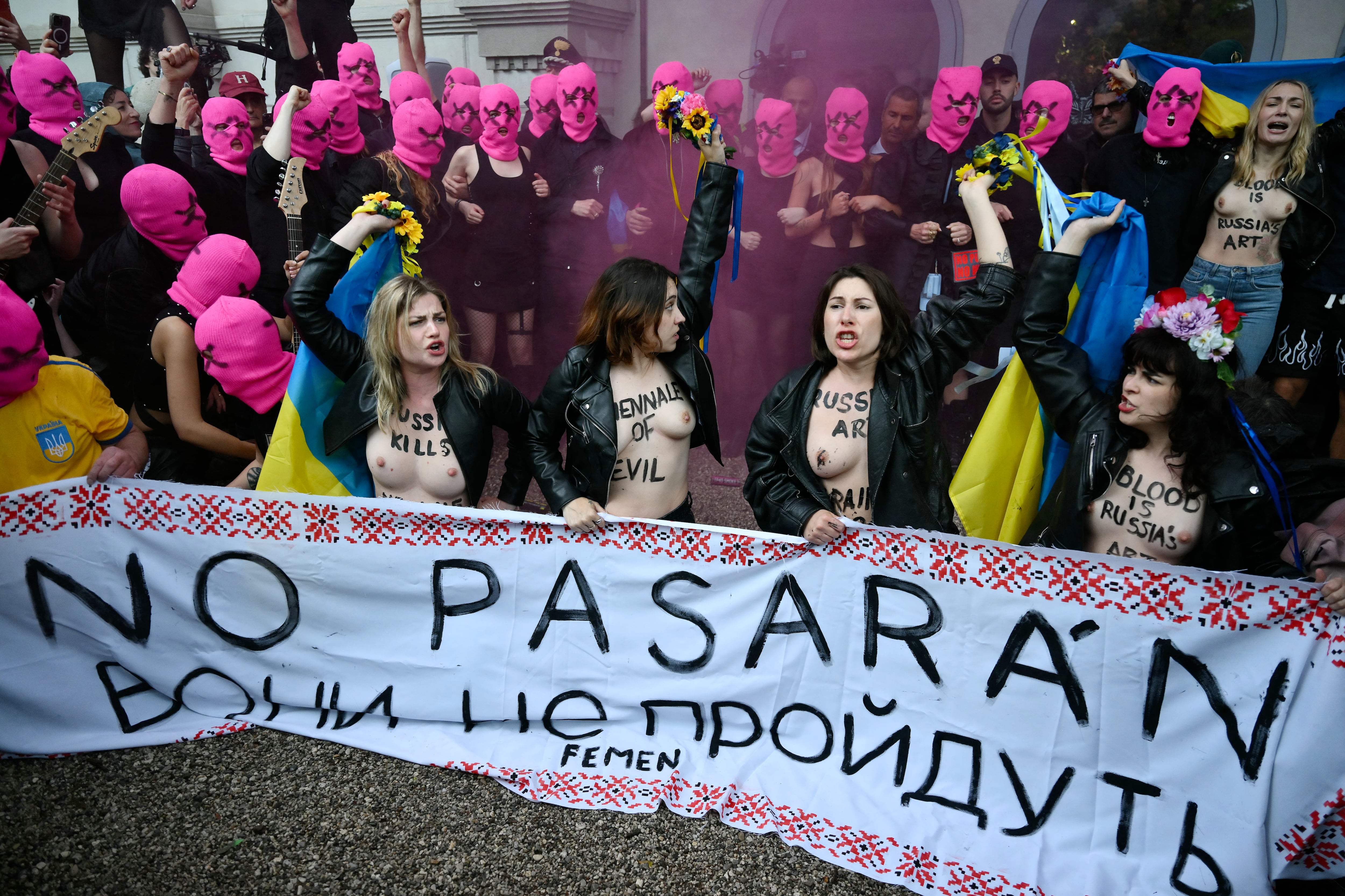 El pabellón ruso no estará abierto al público durante la Bienal(Photo by Marco BERTORELLO / AFP)