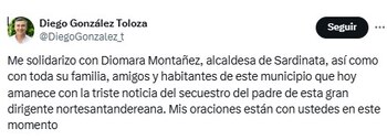 El diputado expresó su solidaridad