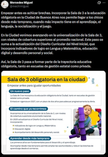 Jorge Macri - Obligatoridad de sala de 3