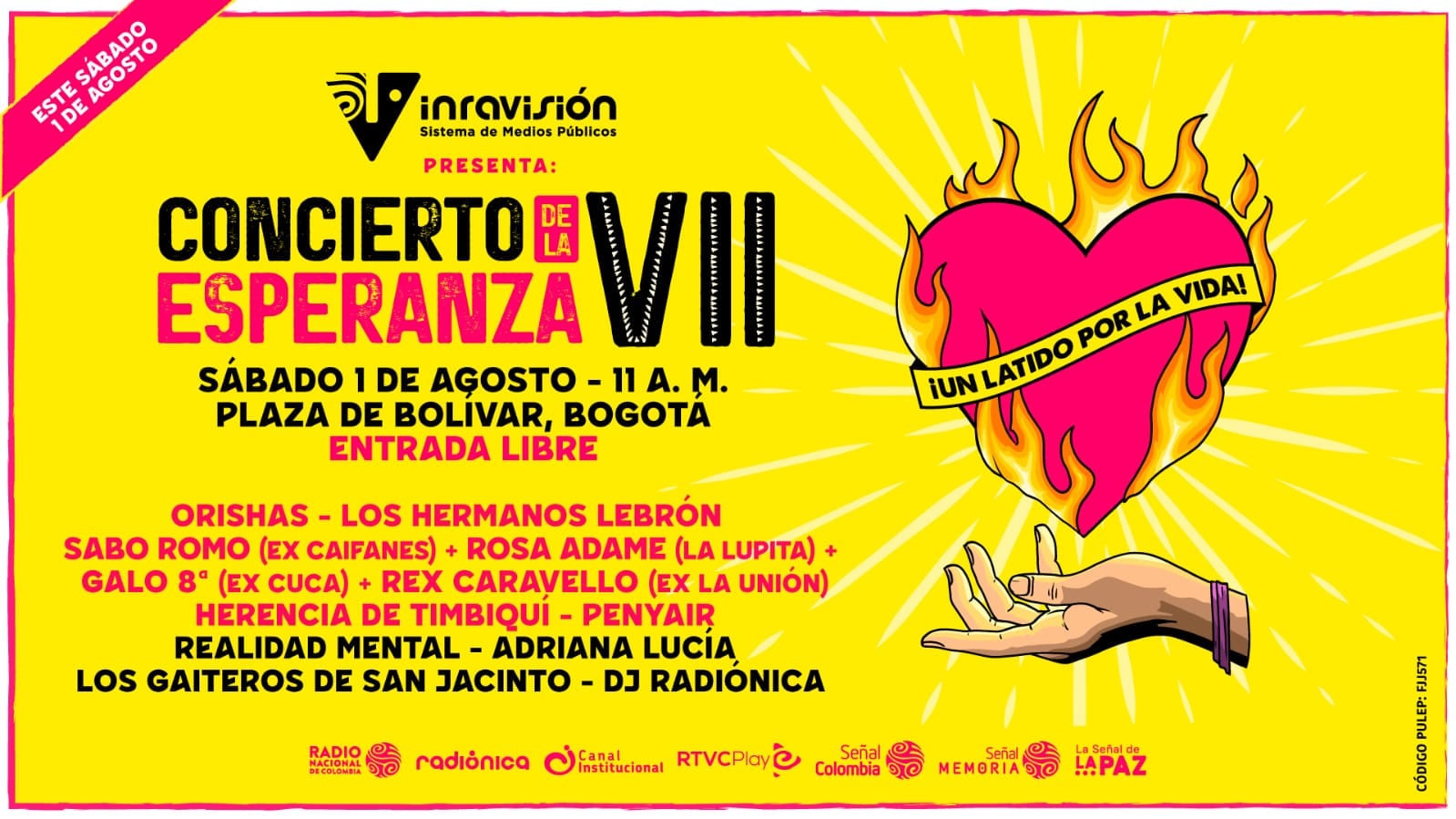 El Concierto de la Esperanza reúne en Bogotá a leyendas del rock en español y al rap colombiano: todos los detalles