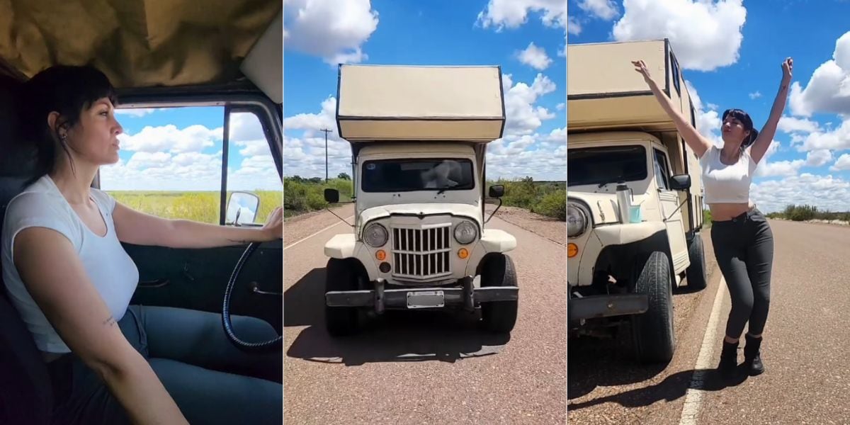 Remodeló su camper de 1963 para que sea su casa y su estudio de grabación móvil: así recorre el país