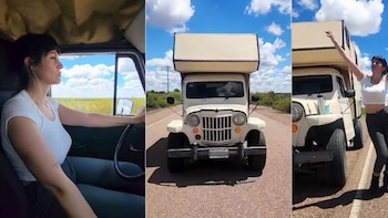 Remodeló su camper de 1963 para que sea su casa y su estudio de grabación móvil: así recorre el país