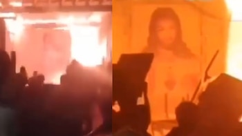 Imagen del Sagrado Corazón quedó