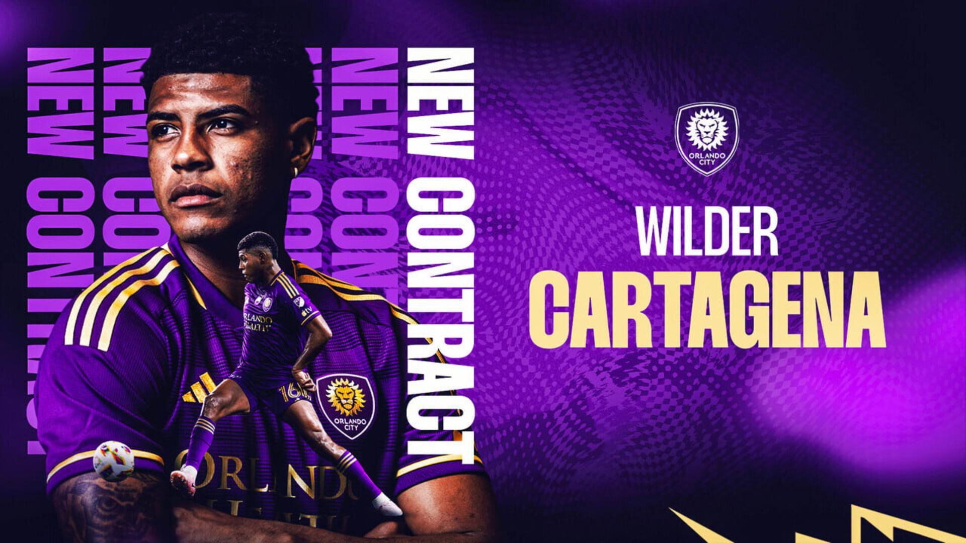 Wilder Cartagena extiende su contrato con Orlando City hasta 2026 con opción a una renovación por un año más