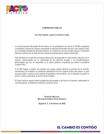 La colectividad aseguró que apoyará