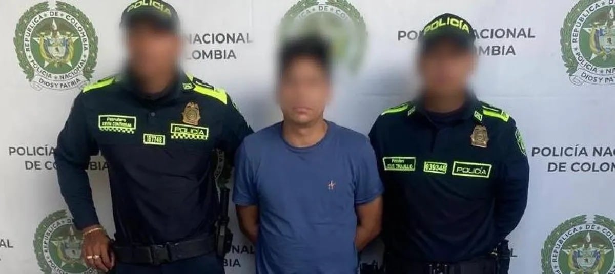 La Policía capturó en flagrancia a Jota Buelvas Carrascal, cuñado de la víctima y presunto responsable de la agresión con arma cortopunzante - crédito Policía Nacional