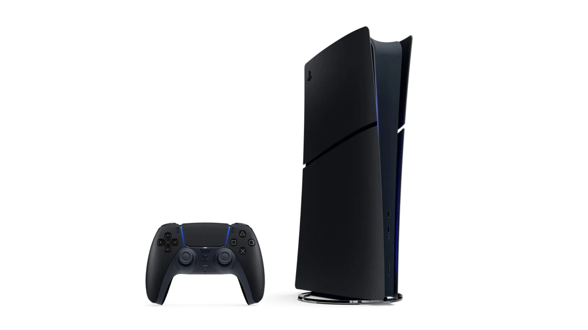 La consola incluye un mando DualSense en el mismo tono negro, aunque no presenta mejoras técnicas respecto al modelo convencional. (Sony)