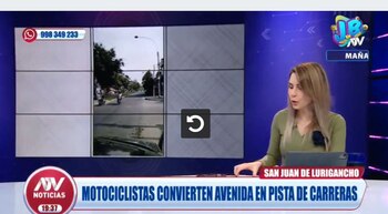 Motociclistas convierten avenida en pista