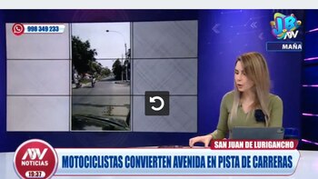 Motociclistas convierten avenida en pista
